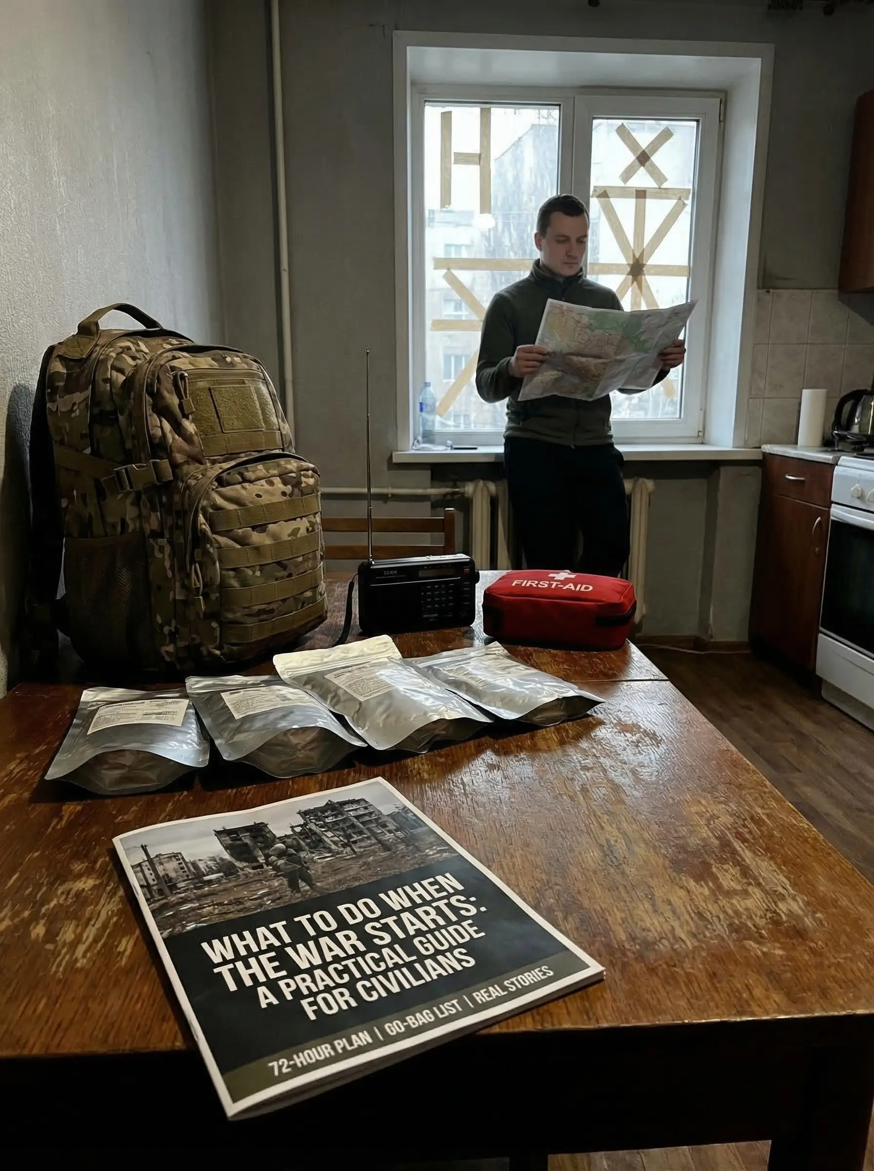 WarReady guide, emergency go-bag and first-aid supplies